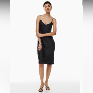 Aritzia Wilfred Only slip satin midi dress